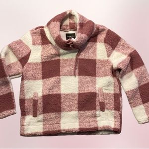Melissa Olivia New York NWT fluffy full pull string fleece like pullover women L
